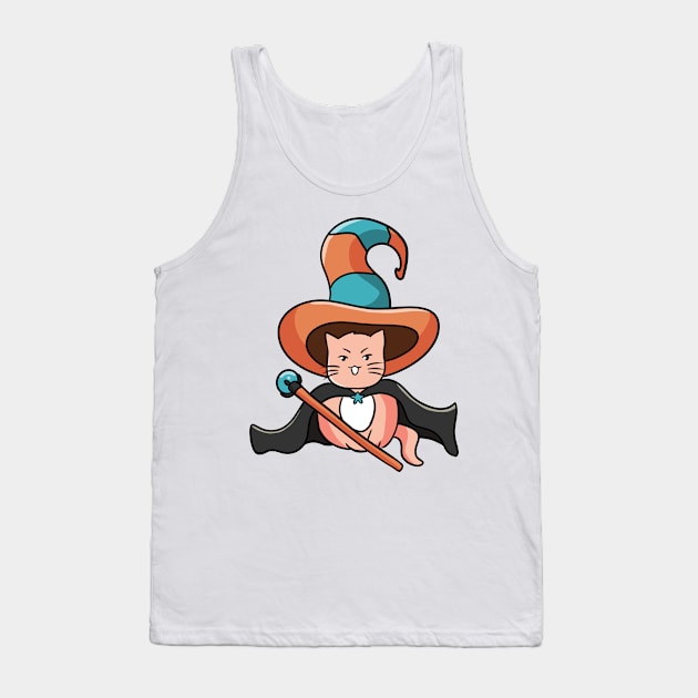 Cute cat witch Tank Top by Doya